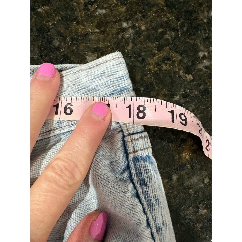 Aeropostale Jeans Womens Size 16 Light Blue Acid Wash High Rise Straight - Picture 7 of 9
